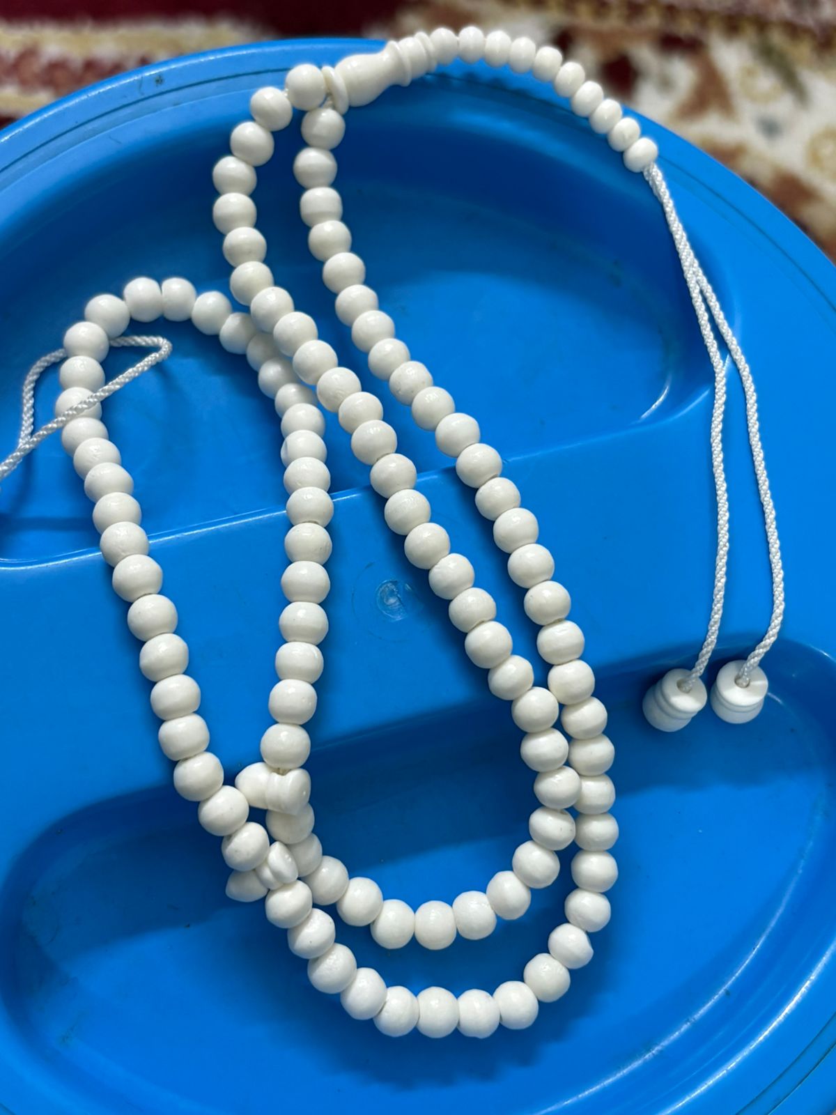 Slim Profile Camel Bone Tasbeeh - 100 Natural Organic Beads (6mm) - Delicate & Durable Prayer Beads