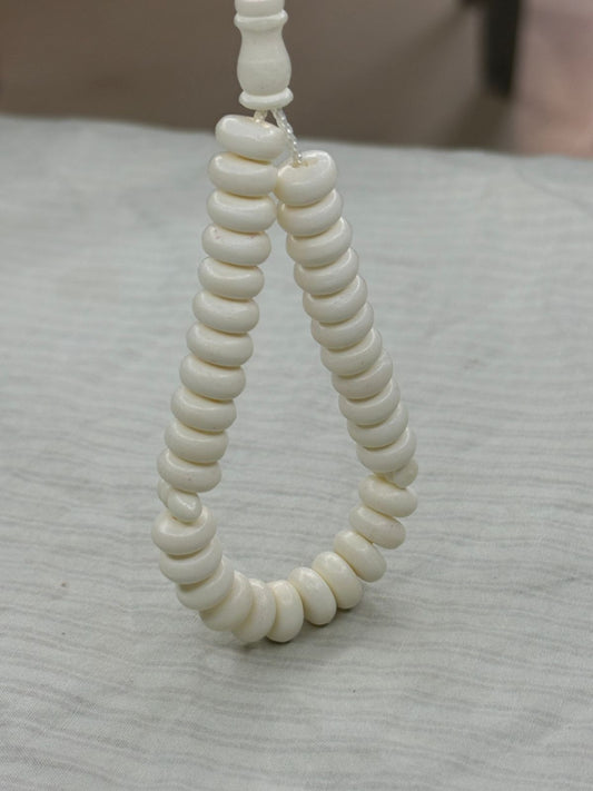 Handcrafted Camel Bone Tasbeeh - 33 Natural Organic Beads (8mm) - Traditional Islamic Prayer Beads