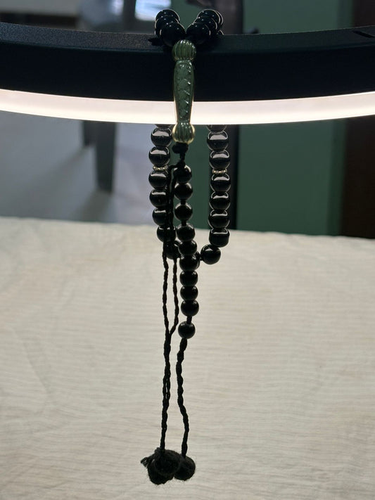 Authentic Sodani Tasbeeh - 33 Natural Patterned Beads (8mm) - Traditional Islamic Prayer Beads