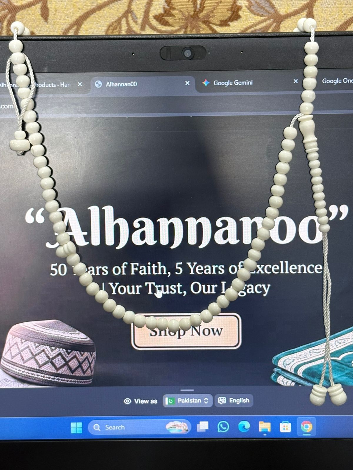 Slim Profile Camel Bone Tasbeeh - 100 Natural Organic Beads (6mm) - Delicate & Durable Prayer Beads