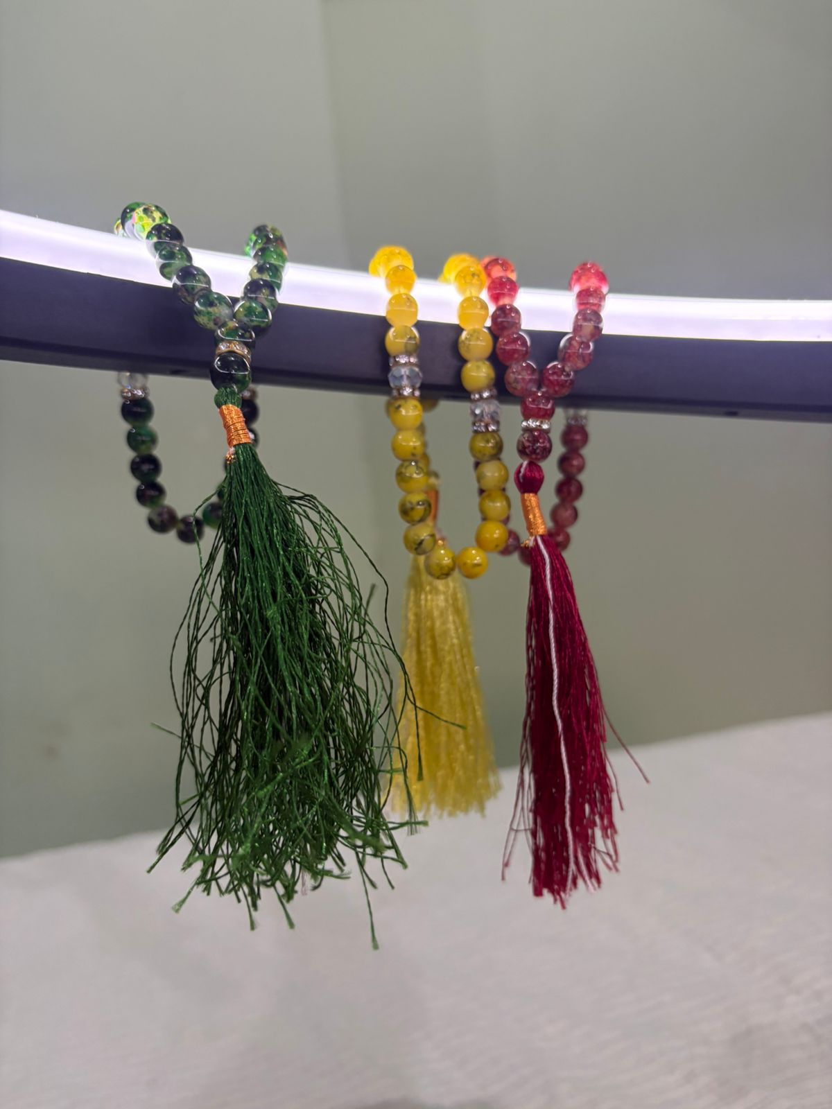 Vibrant Marbled Glass Tasbeeh - 33 Premium Beads (8mm) - Available in 3 Stunning Colors