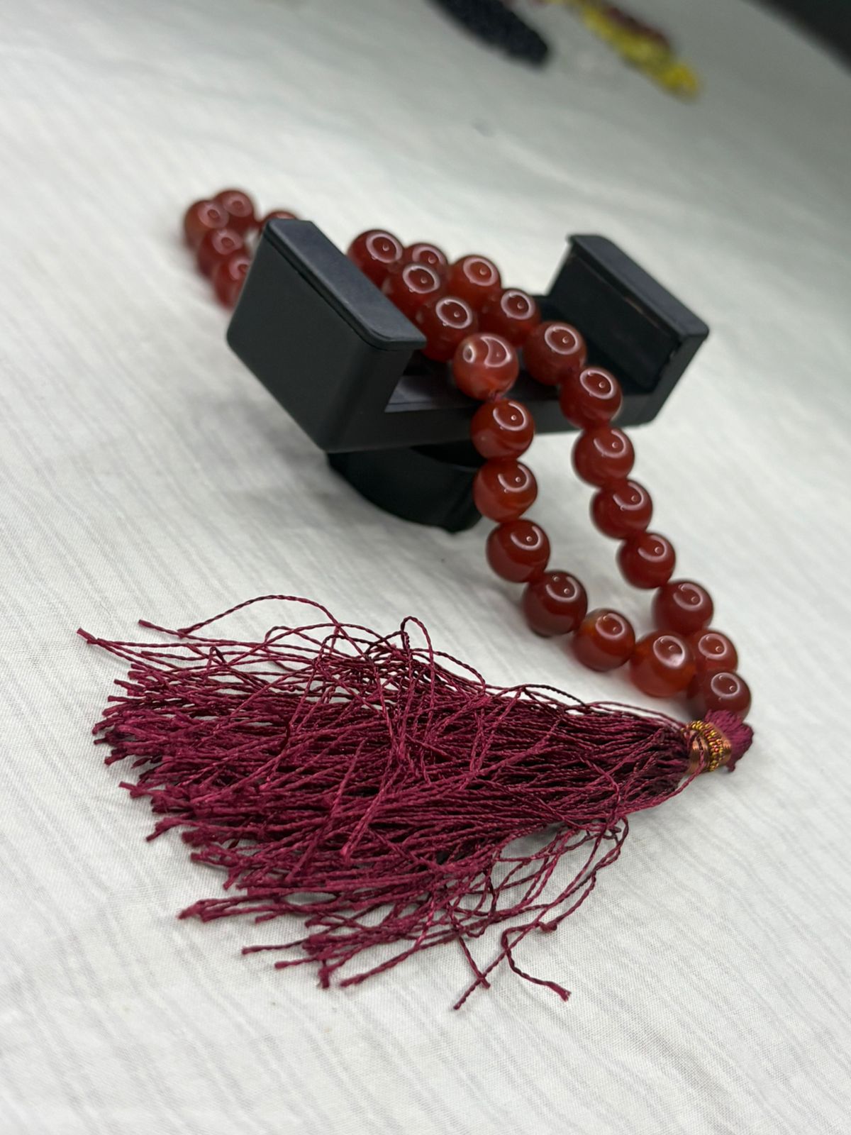 Premium Natural Aqeeq Tasbeeh - 33 Beads (8mm) - Elegant Islamic Prayer Beads