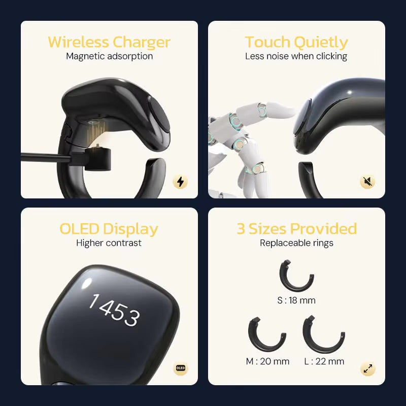 Weslamic iTasbih Salam+ Smart Zikr Ring | IP67 Waterproof | 3-in-1 Adjustable Sizes