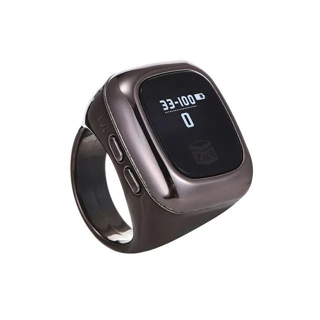 Multifunction OLED Screen Digital Tasbih Rechargable Battery Hand Tally Counter With Date Time Vibrate Zikr Ring