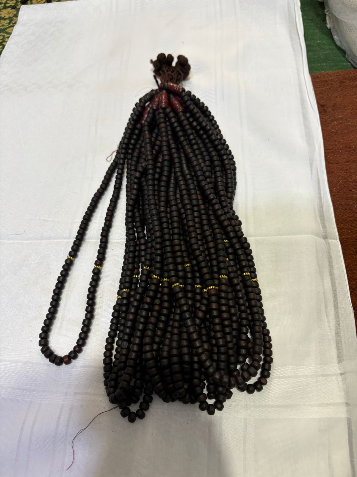Premium Handcrafted Wooden Tasbih (100 Beads, 6mm) with Maroon Tassel