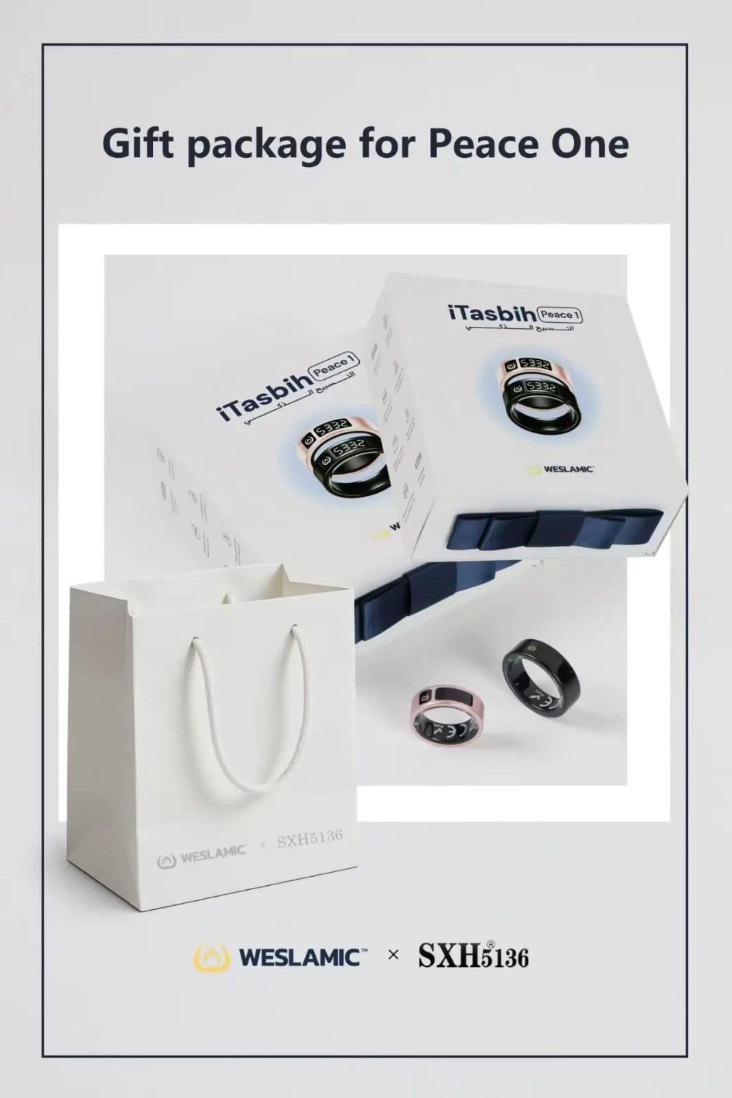Weslamic iTasbih - Peace 1 (Smart Zikr Ring 3.0)