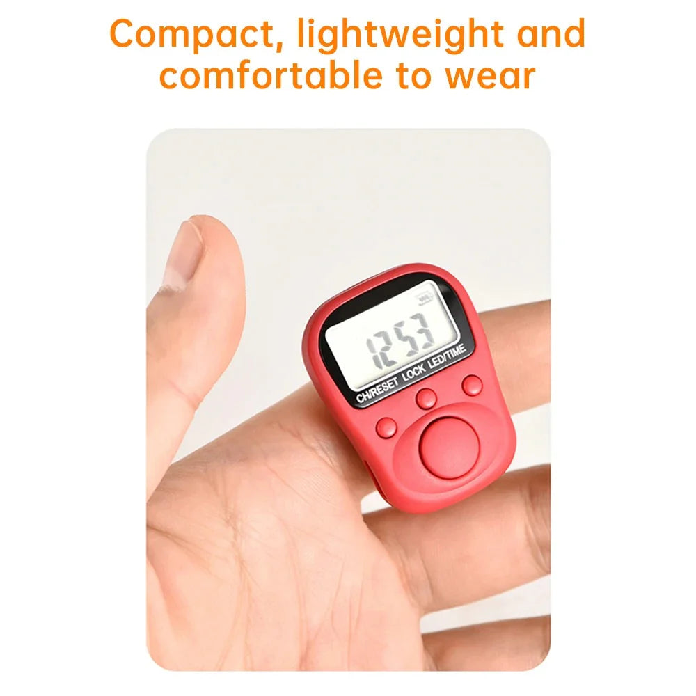 Finger Counter With LED Electronic Tally Counter 7 Channels 6 Digit Finger Counter Multifunction Tasbih